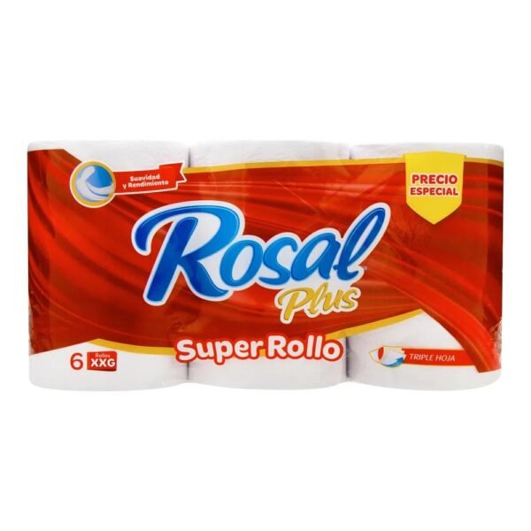 Papel Higienico Rosal Xxg X 6 Rollos Triple Hoja