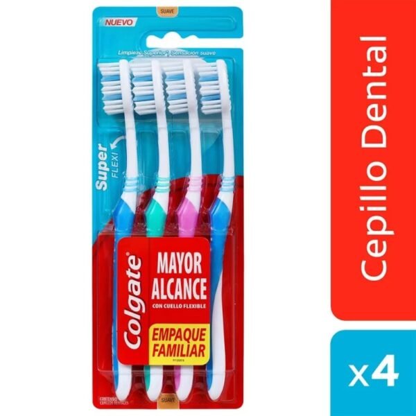 Cepillo Dental Colgate Súper Flexi X4 Unds