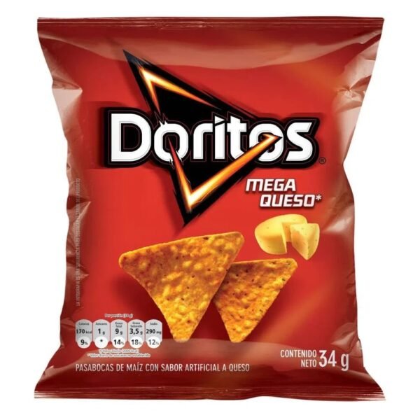 Doritos Mega Queso Paquete X 34 Gr