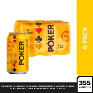 Cerveza Poker lata x6und x355ml cu