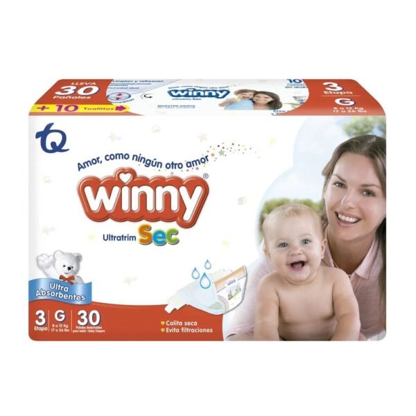 pañal winny sec etapa 3 paquete x 30 unidades